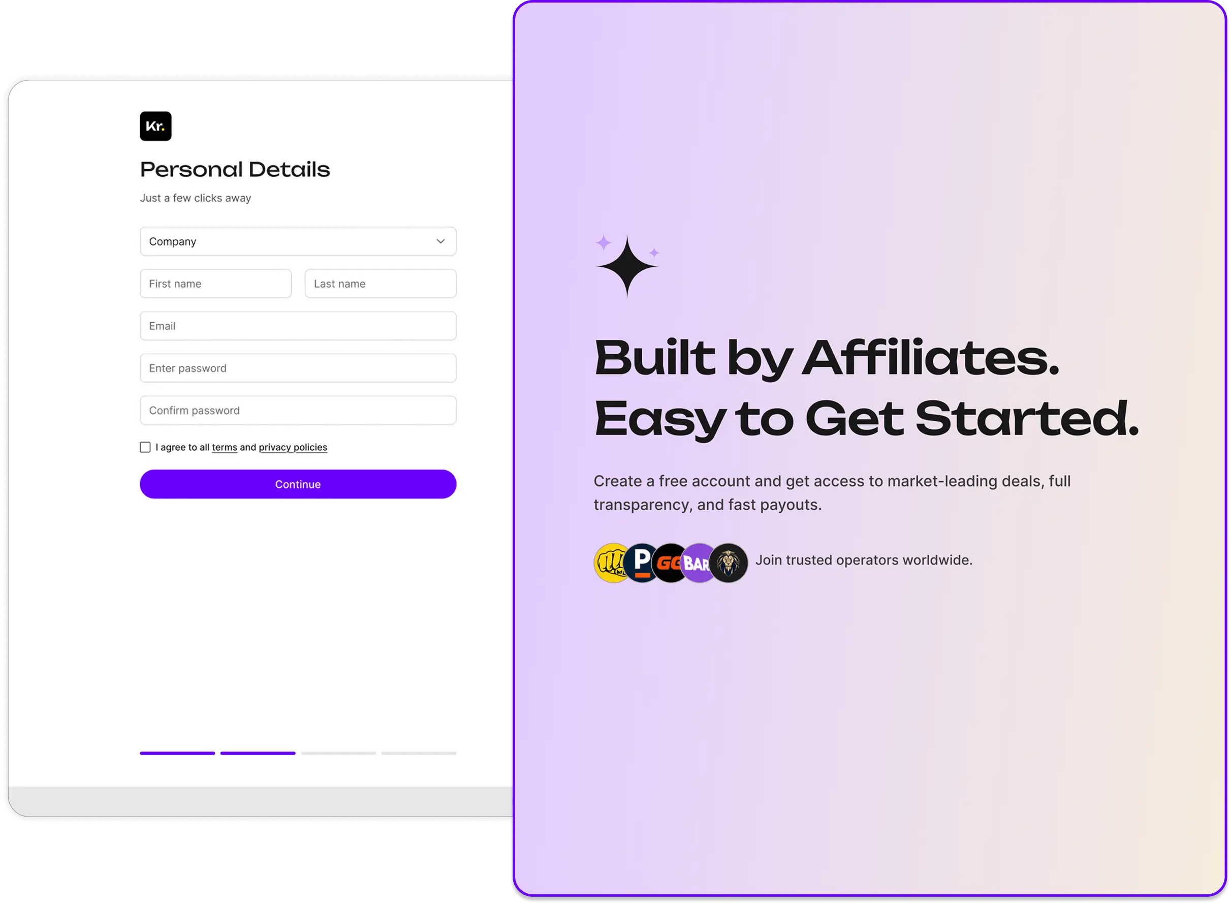 Apply to Kiickr affiliate network and get approved quickly